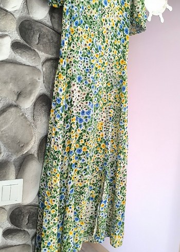 Bohem Çok Renkli Uzun Elbise - Görsel 3