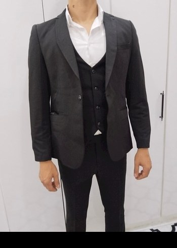 Erkek Gri Regular Fit Takım Elbise - Görsel 2