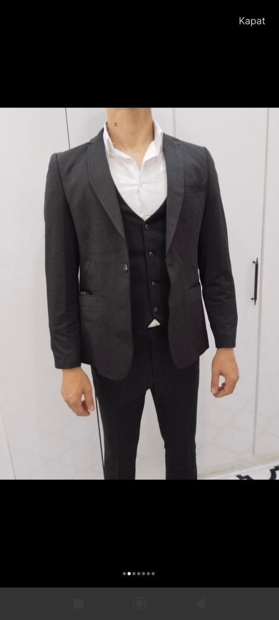 Erkek Gri Regular Fit Takım Elbise - Görsel 2