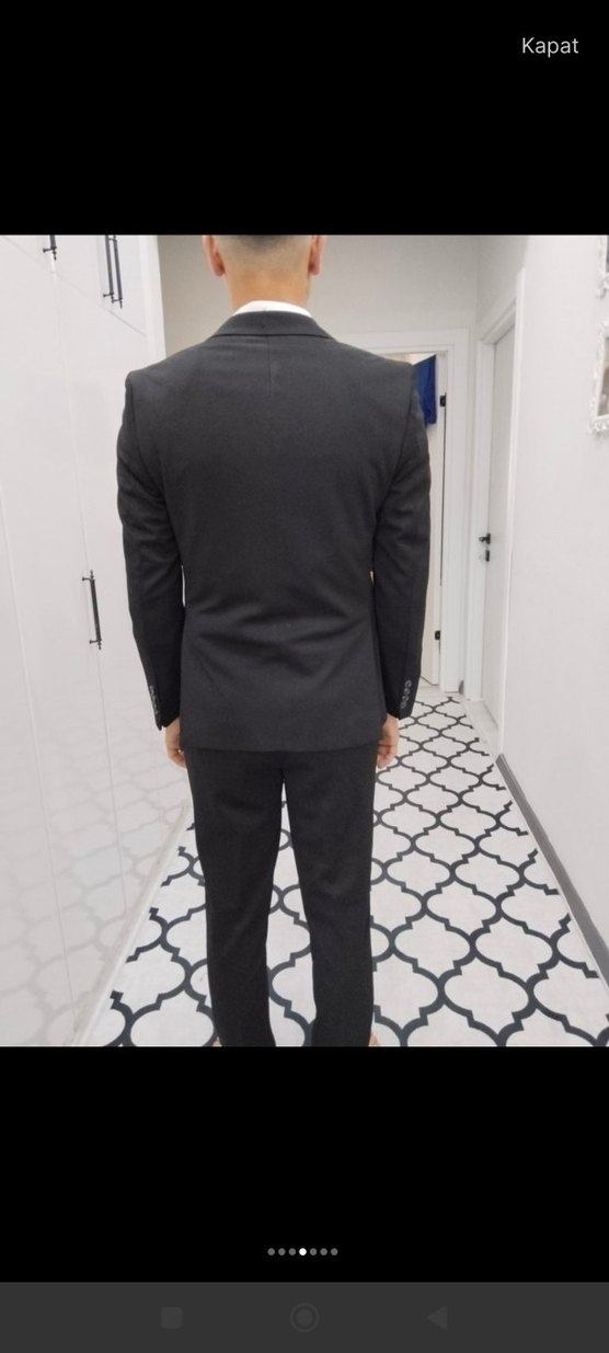 Erkek Gri Regular Fit Takım Elbise - Görsel 4