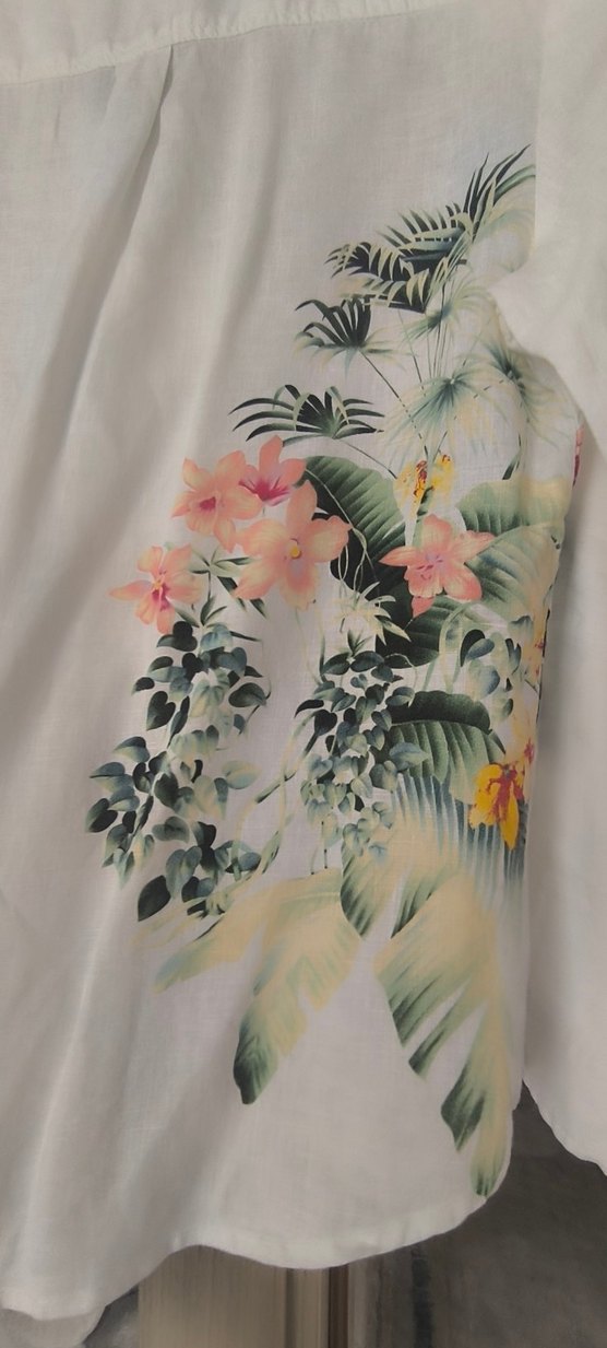 Beyaz, Baskılı, Uzun Kollu Bohem Kadın Gömlek - Görsel 3