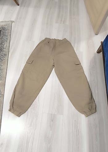 Bej Kadın Rahat Kesim Beli ve paçası lastikli - Görsel 4