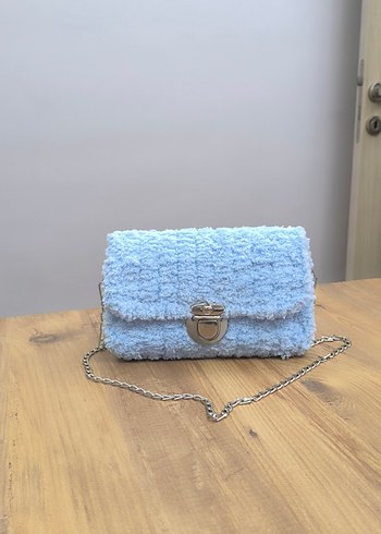 Örgü Kadın Mavi Bohem Çanta - Görsel 2