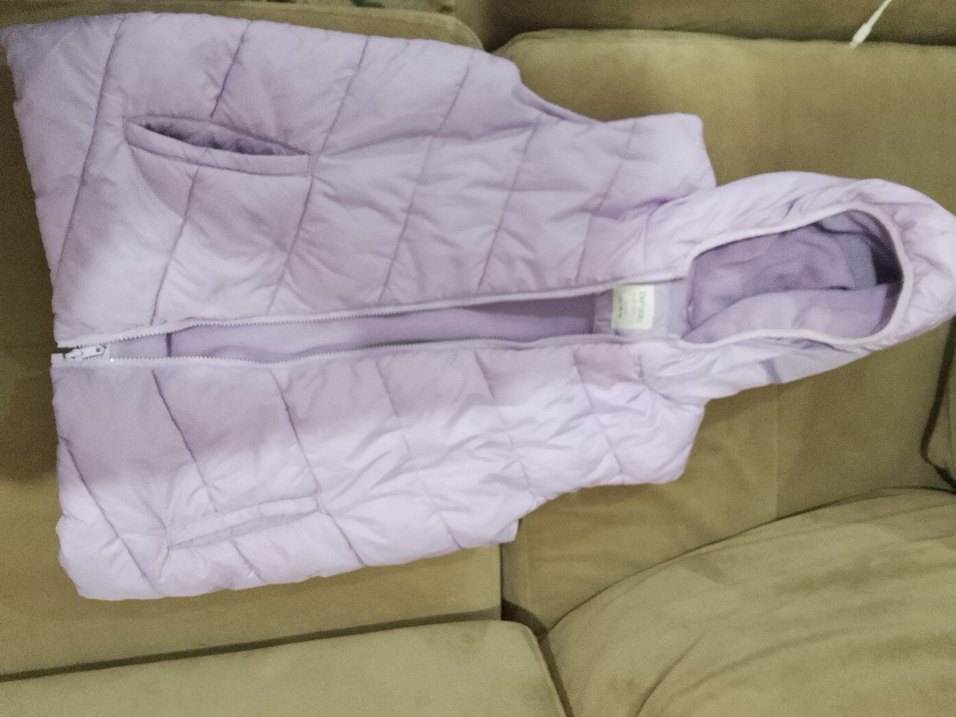 Kız Çocuk Mor Kapüşonlu Fermuarlı Ceket - Görsel 3