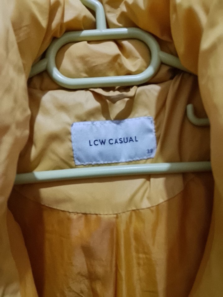 Sarı Fermuarlı kadın kışlık mont - Görsel 2