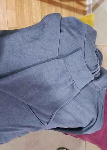 Lacivert Kapüşonlu Rahat Kesim Sweatshirt - Görsel 5