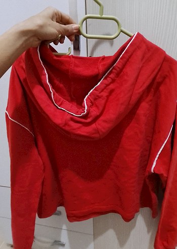 Rahat Kesim Kırmızı Kadın Sweatshirt - Görsel 4