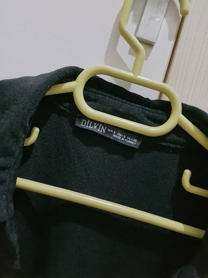 Siyah Bağcıklı Uzun Kollu Kadın gömlek - Görsel 4