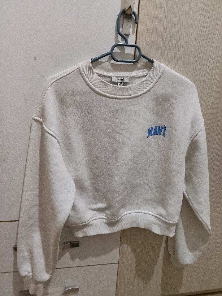 Bej Kapüşonlu Kadın Sweatshirt - Görsel 4