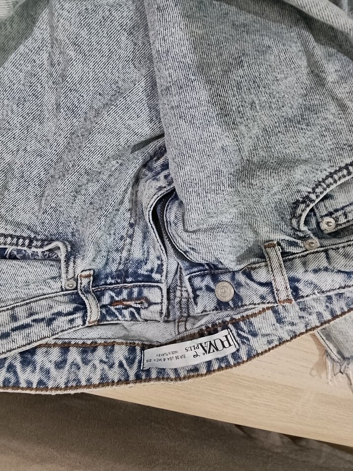 Gri Denim Püsküllü Rahat Kesim Kadın Jean - Görsel 2