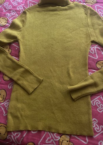 Sarı Balıkçı Yaka Kadın Kazak - Görsel 2