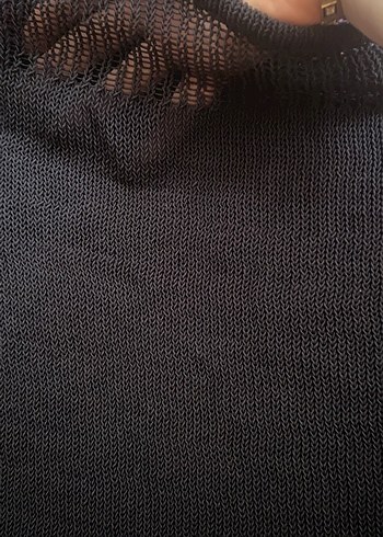 Siyah Kadın Triko Kazak - Görsel 7