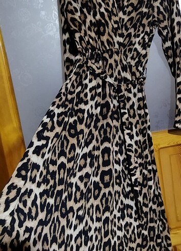 46 Beden Elbise leopar