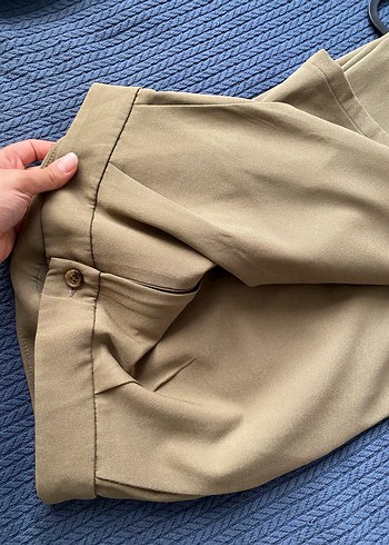 xl Beden haki Renk Haki Kadın Midi Kumaş Pantolon