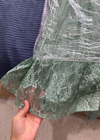 Diğer Dantel İşlemeli Vintage Uzun Nikah Elbisesi