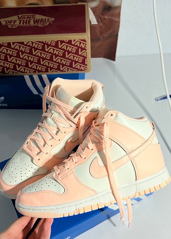 nike dunk Pembe Dolgu Topuklu Bağcıklı Spor Ayakkabı - Görsel 11