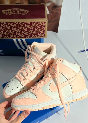 nike dunk Pembe Dolgu Topuklu Bağcıklı Spor Ayakkabı - Görsel 5