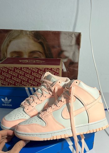 nike dunk Pembe Dolgu Topuklu Bağcıklı Spor Ayakkabı - Görsel 6