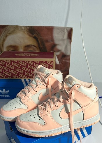 nike dunk Pembe Dolgu Topuklu Bağcıklı Spor Ayakkabı - Görsel 3