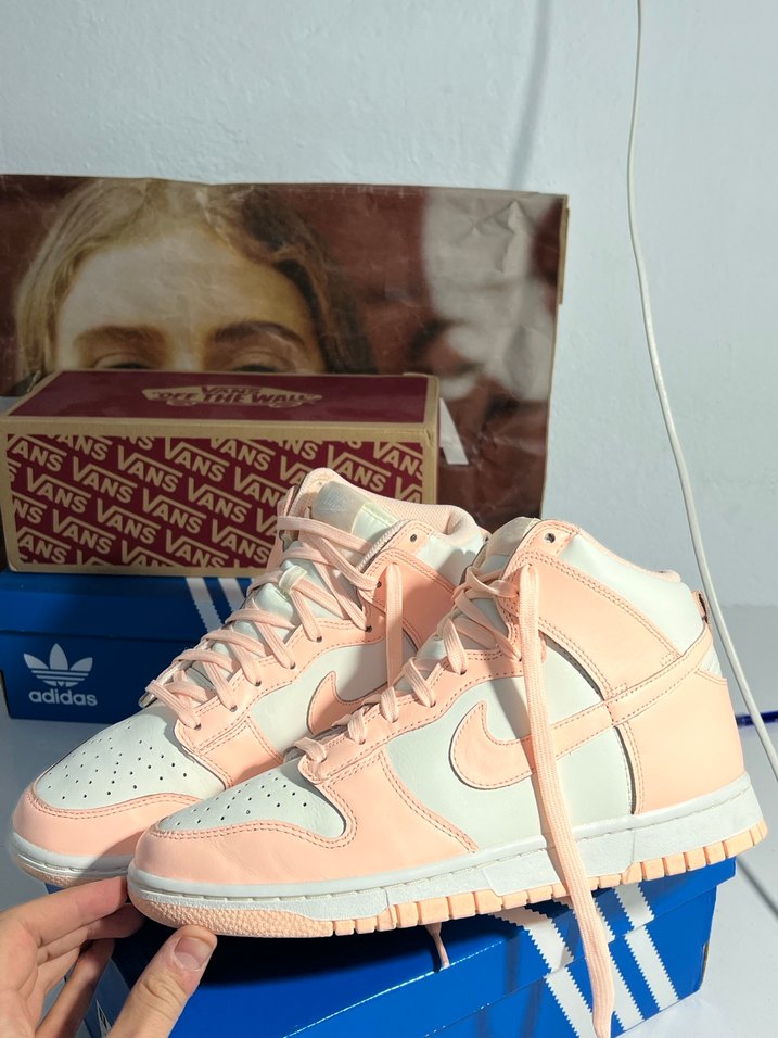 nike dunk Pembe Dolgu Topuklu Bağcıklı Spor Ayakkabı - Görsel 2