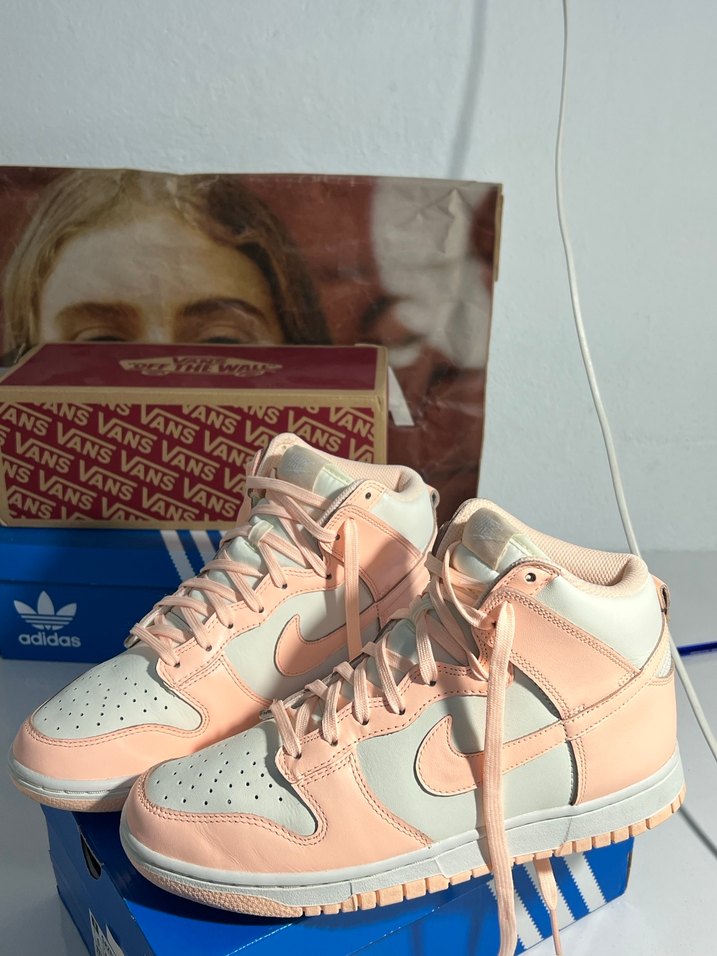 nike dunk Pembe Dolgu Topuklu Bağcıklı Spor Ayakkabı - Görsel 3