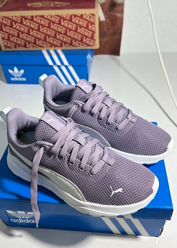 puma Mor Gri Kadın Spor Ayakkabı - Görsel 4