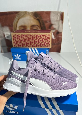 puma Mor Gri Kadın Spor Ayakkabı - Görsel 3