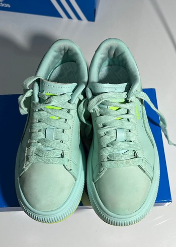 puma Yeşil Platform Topuklu Spor Ayakkabı - Görsel 6