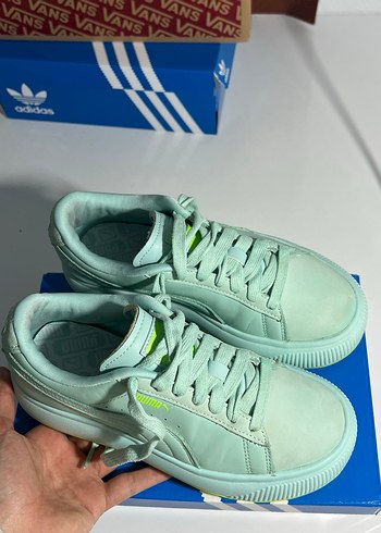 puma Yeşil Platform Topuklu Spor Ayakkabı - Görsel 2