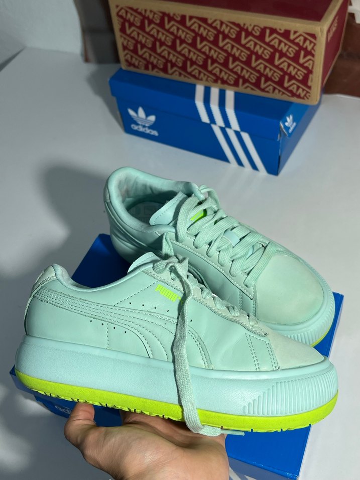 puma Yeşil Platform Topuklu Spor Ayakkabı - Görsel 3