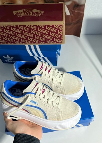 puma Beyaz Platform Topuklu Spor Ayakkabı - Görsel 4