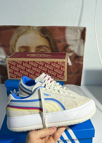 puma Beyaz Platform Topuklu Spor Ayakkabı - Görsel 2