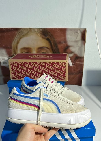 puma Beyaz Platform Topuklu Spor Ayakkabı - Görsel 3