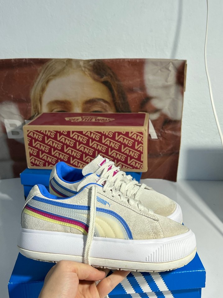 puma Beyaz Platform Topuklu Spor Ayakkabı - Görsel 3