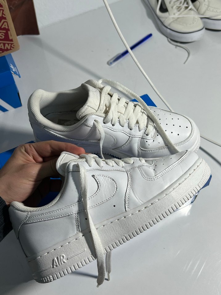 nike air force 1 Beyaz Bağcıklı Kadın Spor Ayakkabısı - Görsel 5