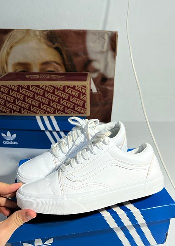 Beyaz Vans Stiletto Topuklu Spor Ayakkabı - Görsel 4