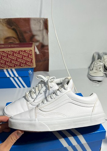 Beyaz Vans Stiletto Topuklu Spor Ayakkabı - Görsel 5