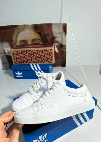 Beyaz Vans Stiletto Topuklu Spor Ayakkabı - Görsel 8