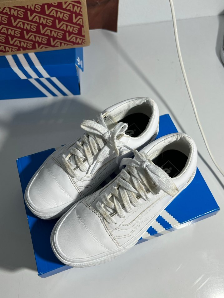 Beyaz Vans Stiletto Topuklu Spor Ayakkabı - Görsel 3