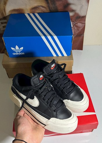 Nike Nike Erkek Siyah Spor Ayakkabı Velcro