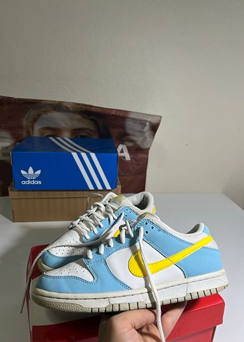 nike Kadın Mavi Sarı Bağcıklı Spor Ayakkabı
