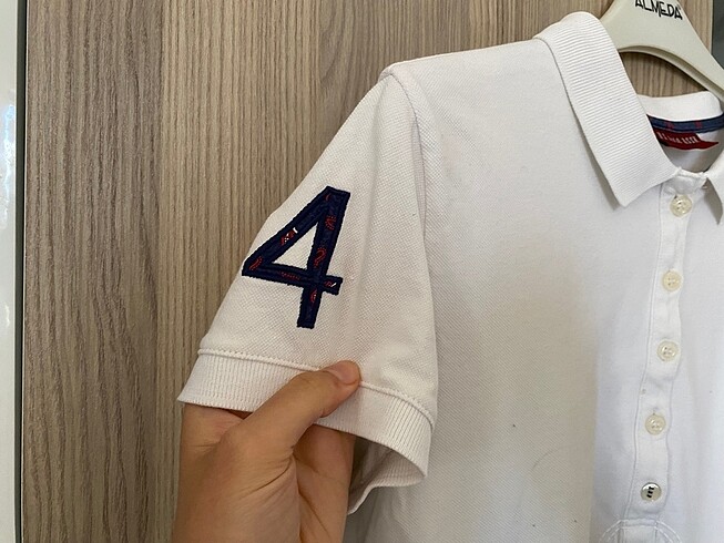 l Beden Polo tişört beyaz