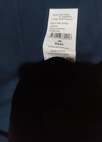 36 Beden siyah Renk Naramaxx slim fit pantolon