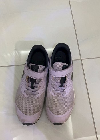 Mor Gri Kız Çocuk Spor Ayakkabı Velcro - Görsel 2