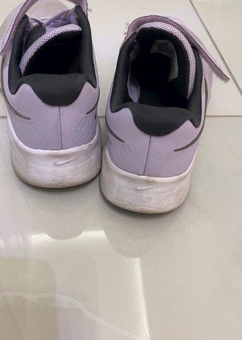 Mor Gri Kız Çocuk Spor Ayakkabı Velcro - Görsel 3