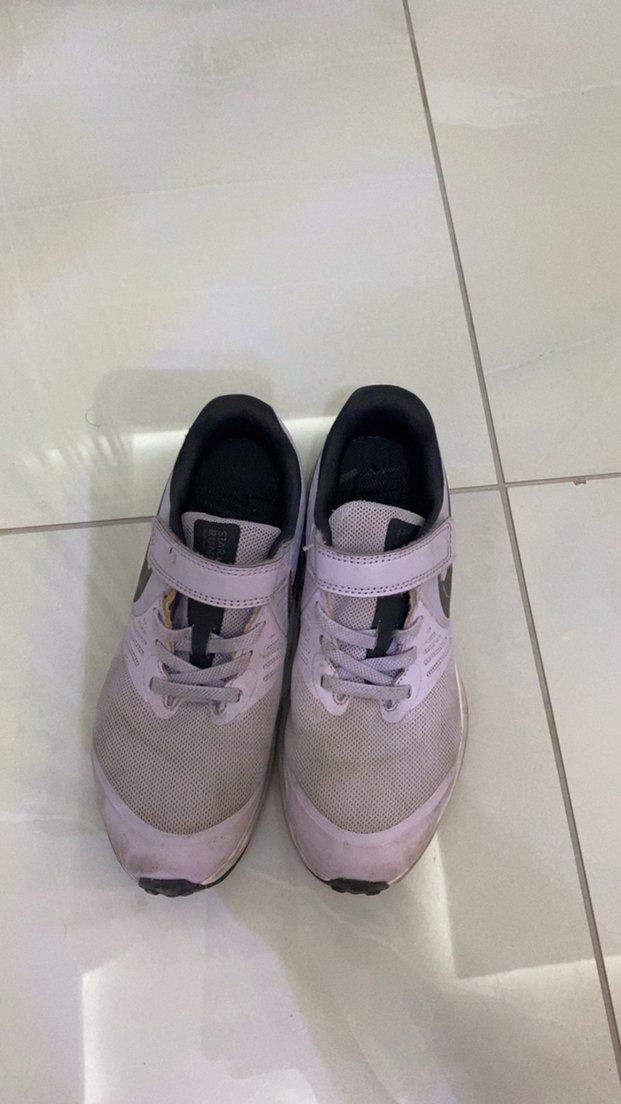 Mor Gri Kız Çocuk Spor Ayakkabı Velcro - Görsel 2