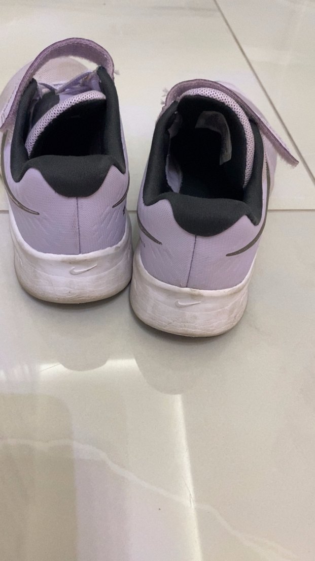 Mor Gri Kız Çocuk Spor Ayakkabı Velcro - Görsel 3