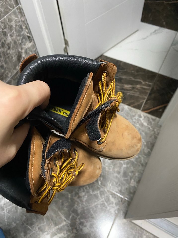 Kahverengi Süet  kız çocuk  Bot - Görsel 3