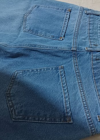 Kadın Pastel Mavi Bol Kesim Denim Pantolon - Görsel 3