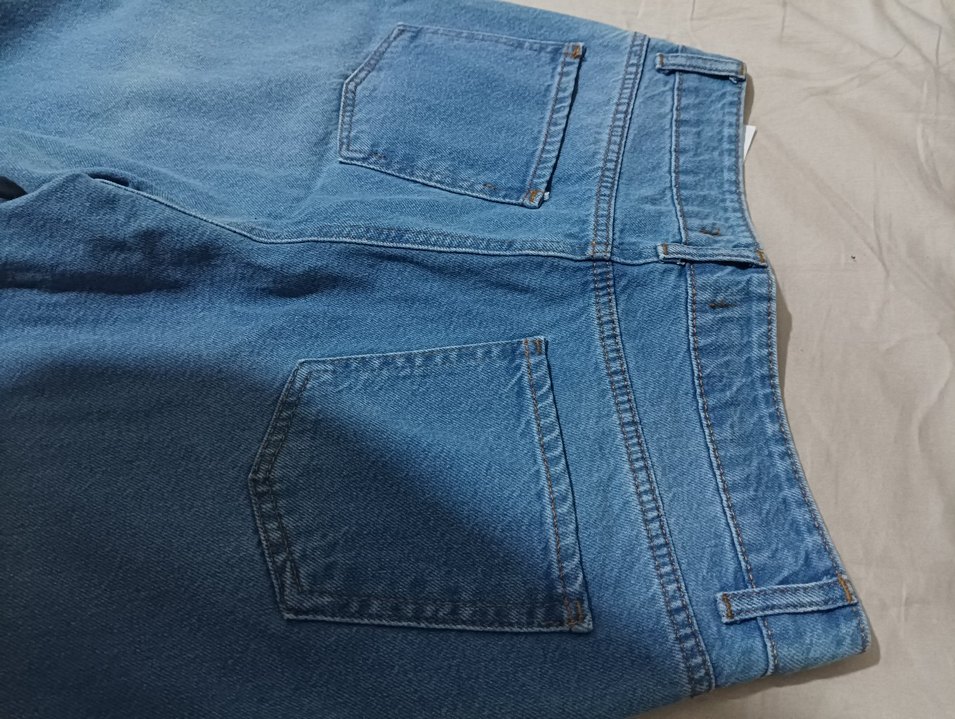 Kadın Pastel Mavi Bol Kesim Denim Pantolon - Görsel 3